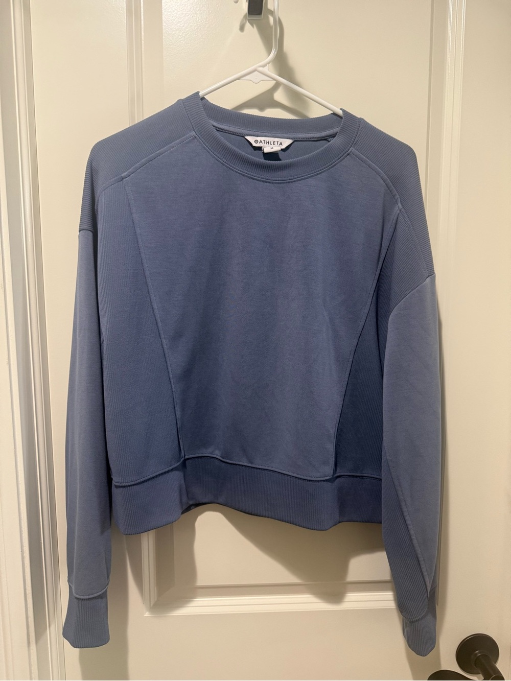 Athleta Blue Crewneck Sweatshirt Shadow Blue